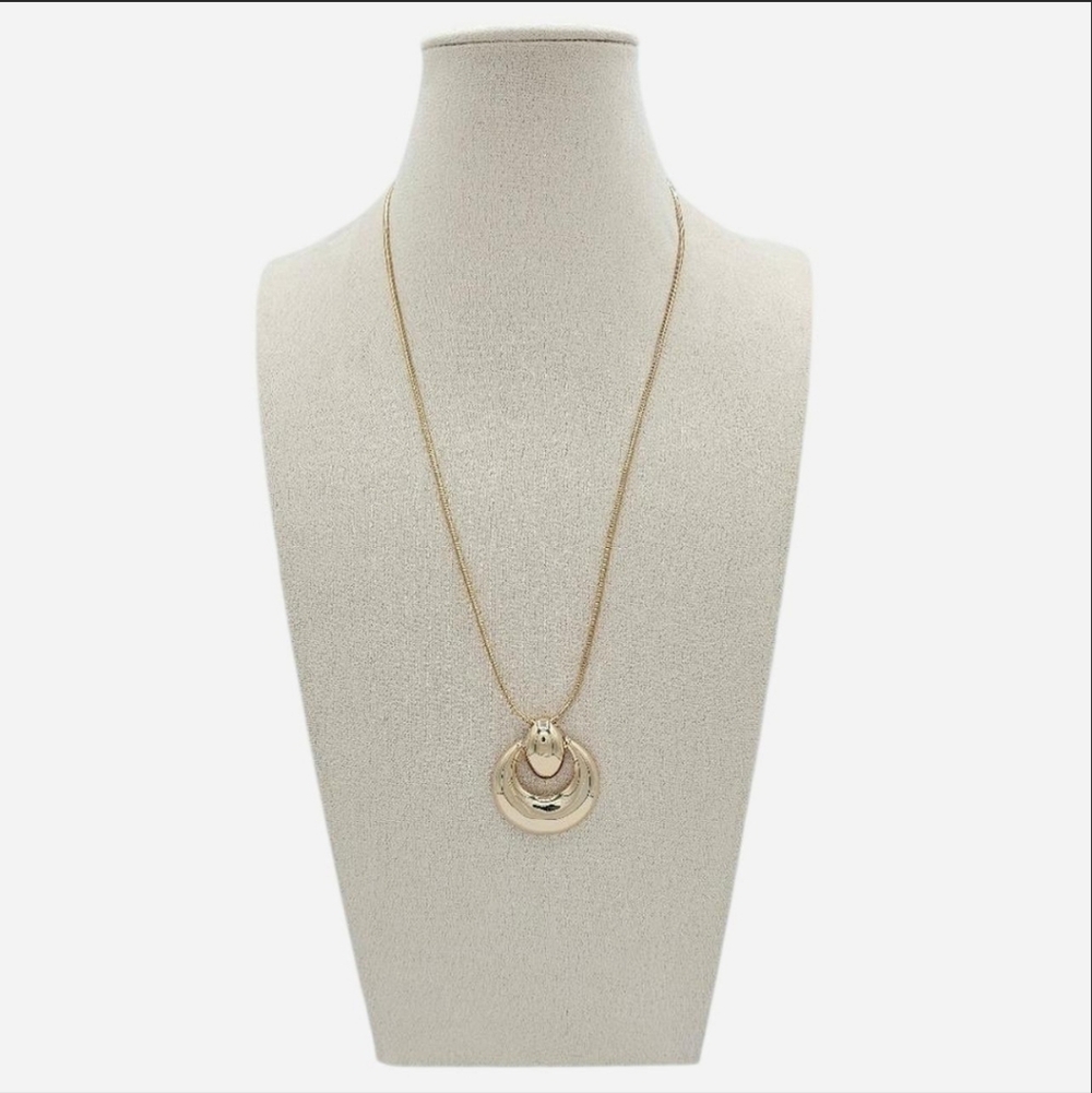 PARK LANE Gold-toned‎ Circle Pendant Necklace